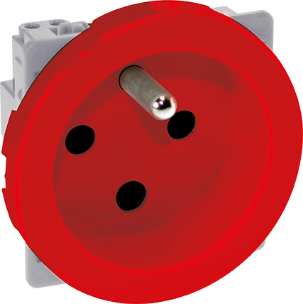 COMETE Prise 2P+T détrompée rouge