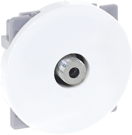 COMETE Prise TV multi-service type F blanc