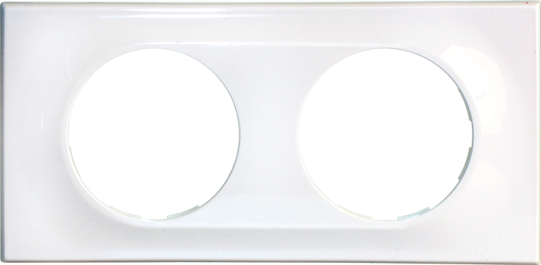 COMETE Plaque 2 postes Classic White
