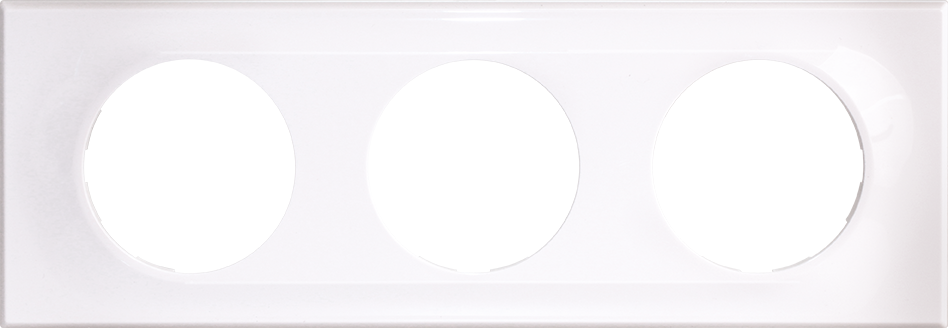 COMETE Plaque 3 postes Classic White