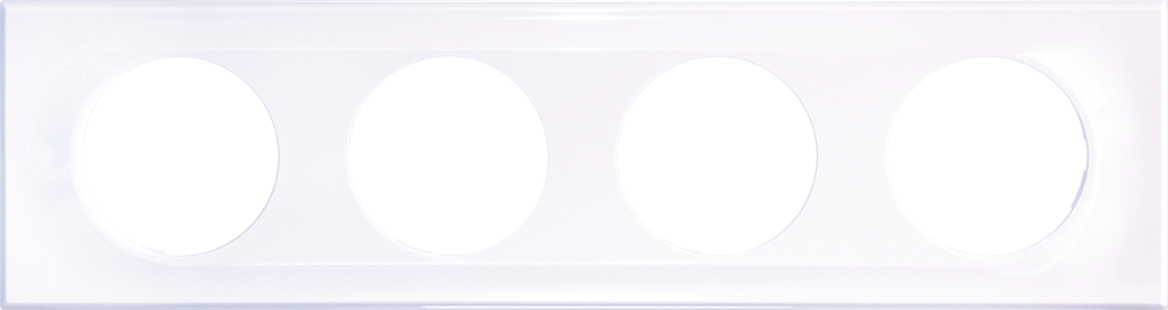 COMETE Plaque 4 postes Classic White