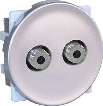 COMETE Double prise TV multi-service type F SILVER