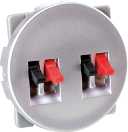 COMETE Double prise hauts-parleurs SILVER