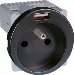 COMETE Prise combinée 2P+T + USB A 5,5V VULCAIN