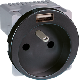 COMETE Prise combinée 2P+T + USB A 5,5V VULCAIN