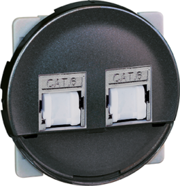 COMETE Double Prise RJ45 blindée Cat.6 STP (Grade2 TV) Vulcain