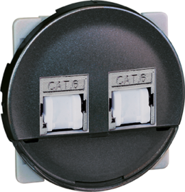 COMETE Double Prise RJ45 blindée Cat.6 STP (Grade2 TV) Vulcain