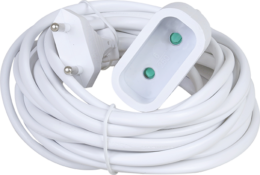 Rallonge 6A cable 2x0,75mm² 3m blc