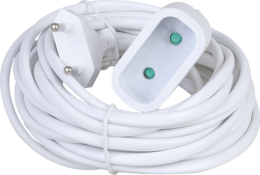Rallonge 6A cable 2x0,75mm² 3m blc