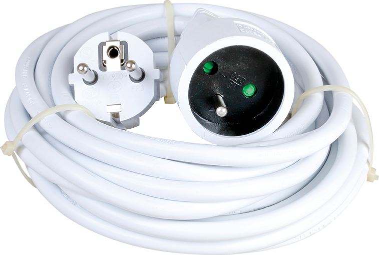 Rallonge 10/16A cable3x1.5mm² 3m blc