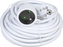 Rallonge 10/16A cable 3x1.5mm² 10m blc