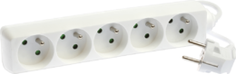Bloc de 5 prises 2P+T sans interrupteur cable 3x1mm² 1m
