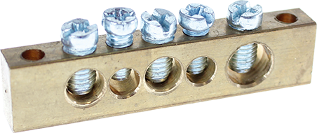 Barrette laiton 5 trous