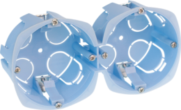 Boite placo 2 postes diam 67mm, prof 40mm, ent 71mm, parois minces