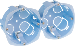 Boite placo 2 postes diam 67mm, prof 40mm, ent 71mm, parois minces