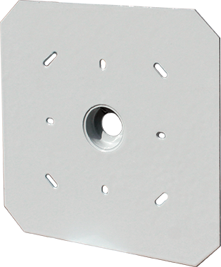 Plaque support 100x100mm d'appareillage saillie pour isolation par l'extérieur