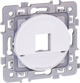 SQUARE Plastron pour noyau de prise RJ45 format KEYSTONE blanc ( noyau non fourni)