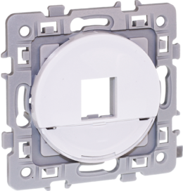 SQUARE Plastron pour noyau de prise RJ45 format KEYSTONE blanc ( noyau non fourni)