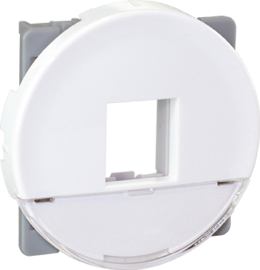 COMETE Plastron pour noyau de prise RJ45 format Keystone ( noyau non fourni) blanc