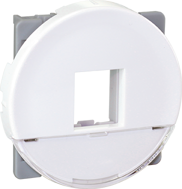 COMETE Plastron pour noyau de prise RJ45 format Keystone ( noyau non fourni) blanc