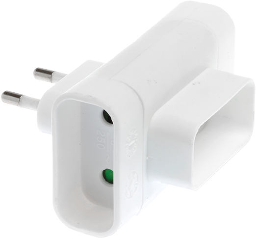 Triplite 2x6A latérale +1x6A frontale blanc
