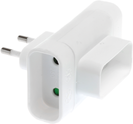 Triplite 2x6A latérale +1x6A frontale blanc