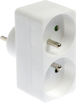 Biplite 2x16A  frontale blanc