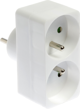 Biplite 2x16A  frontale blanc
