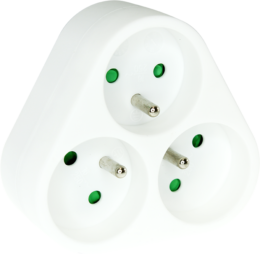 Triplite 3x16A triangle blanc