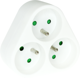 Triplite 3x16A triangle blanc