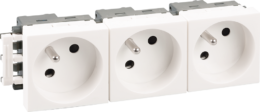 OPTIMA Bloc 3 prises 2P+T blanche