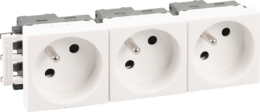 OPTIMA Bloc 3 prises 2P+T blanche