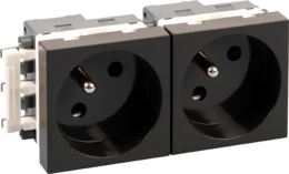 OPTIMA Bloc 2 prises 2P+T noire