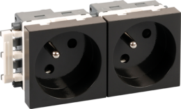 OPTIMA Bloc 2 prises 2P+T noire