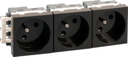 OPTIMA Bloc 3 prises 2P+T noire