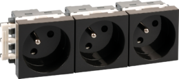 OPTIMA Bloc 3 prises 2P+T noire