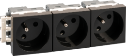OPTIMA Bloc 3 prises 2P+T noire