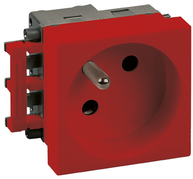 OPTMA Prise 2P+T rouge