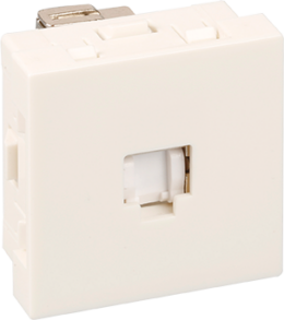 Prise RJ45 cat 6A blche 45x45