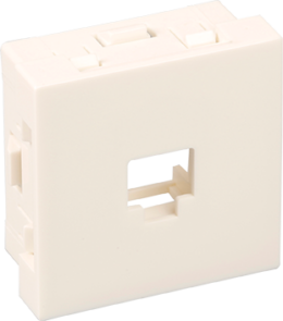 OPTIMA Plastron pour noyau de prise RJ45 format Keystone ( noyau non fourni) blanc