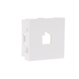 OPTIMA Plastron pour noyau de prise RJ45 format Keystone ( noyau non fourni) blanc