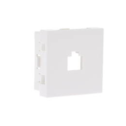 OPTIMA Plastron pour noyau de prise RJ45 format Keystone ( noyau non fourni) blanc