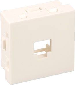 OPTIMA Plastron pour noyau de prise RJ45 format Keystone ( noyau non fourni) blanc
