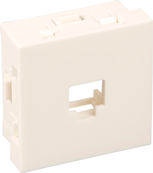 OPTIMA Plastron pour noyau de prise RJ45 format Keystone ( noyau non fourni) blanc