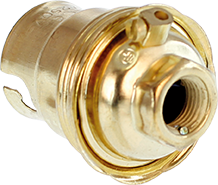 Douille B22 acier laitonné simple bague