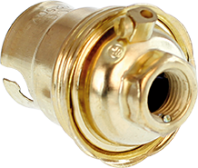 Douille B22 acier laitonné simple bague