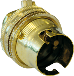 Douille B22 acier laitonné double bague M10