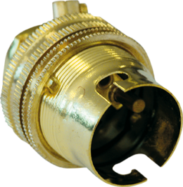 Douille B22 acier laitonné double bague M10