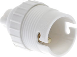Douille B22 simple bague blanche