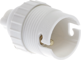 Douille B22 simple bague blanche